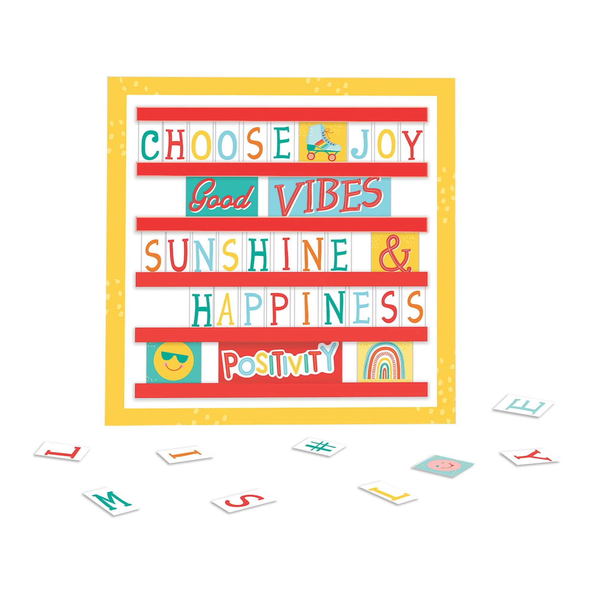 Retro Rainbow Message Board Sign Kit