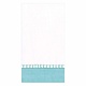 Linen Border Paper Guest Towel Napkins in Robin's Egg Blue - 15 Per Package