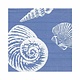 Shells Paper Luncheon Napkins in Ocean Blue - 20 Per Package