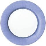Linen Border Paper Salad Plates in Blue  - 8 Per Package