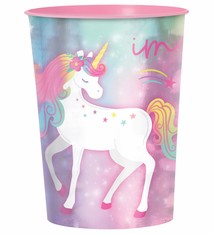 Enchanted Unicorn Metallic Plastic Favor Cup