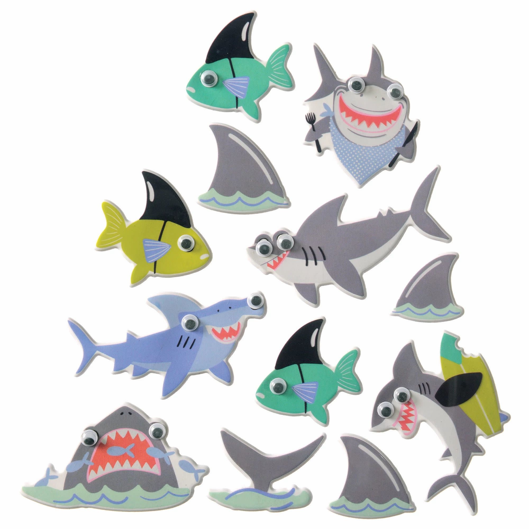 Shark Puffy Stickers