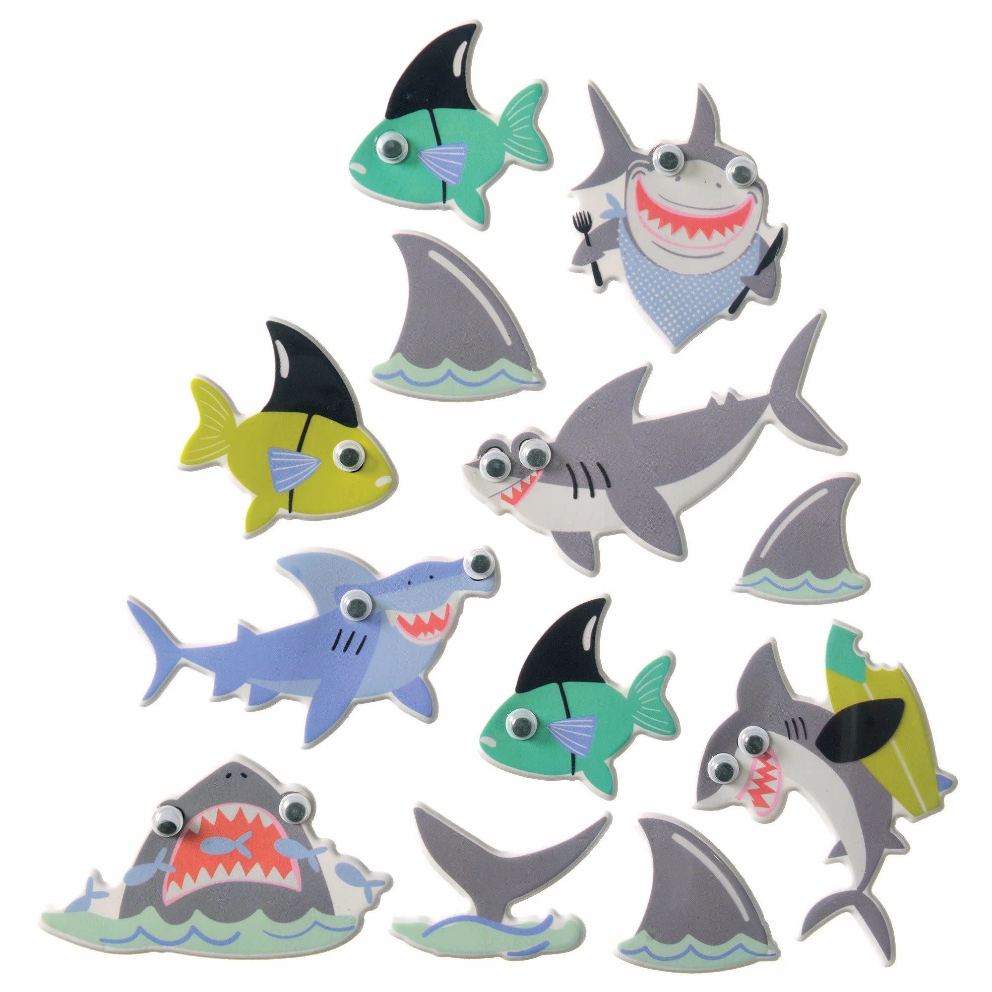 Shark Puffy Stickers