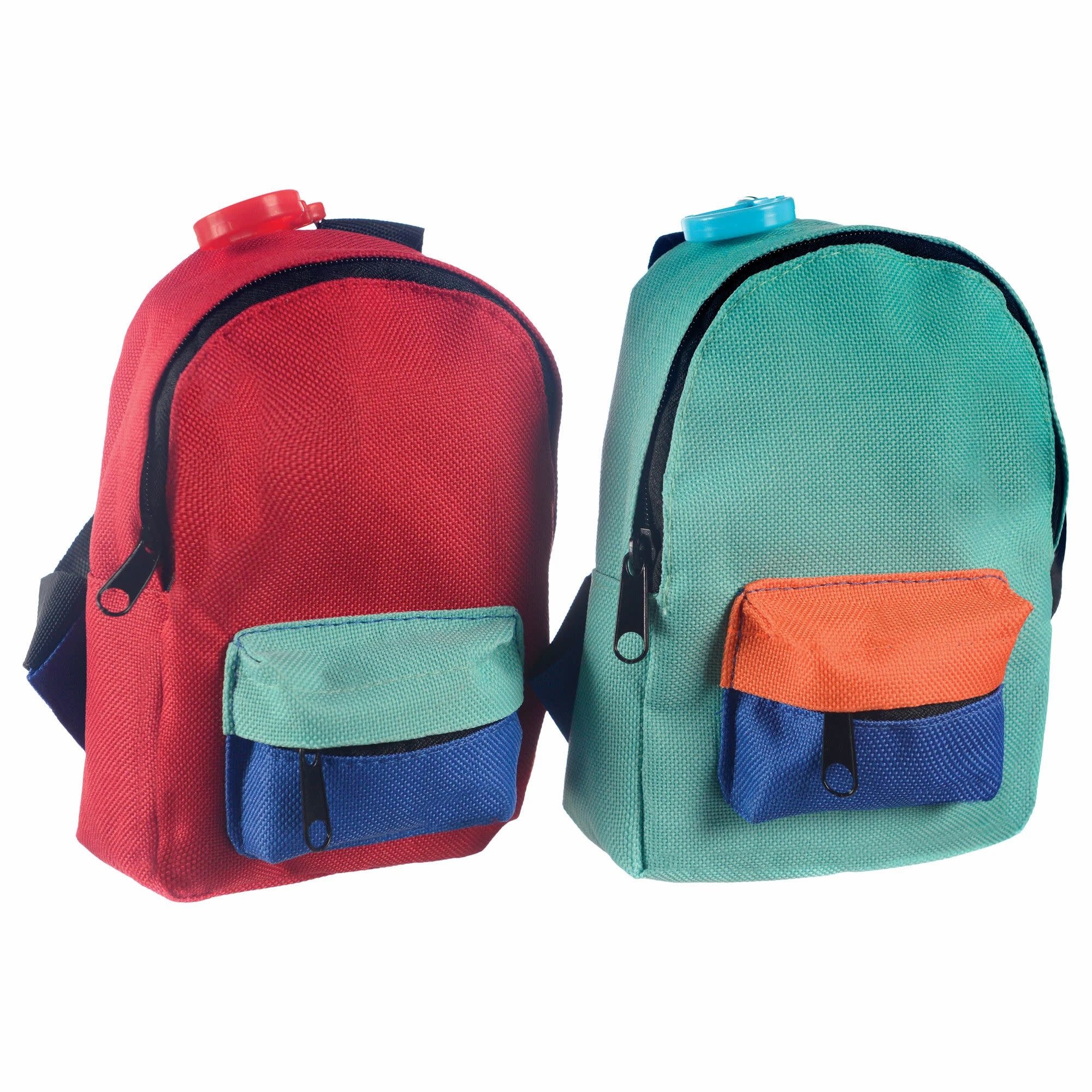 Mini Colorblock Backpack Keychain - Asst.
