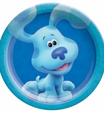 Blues Clues 7" Round Plates - Blue
