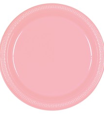 10" Round Plastic Plates, Mid Ct. - New Pink