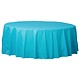 84" Round Plastic Table Cover - Caribbean