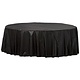 84" Round Plastic Table Cover - Jet Black