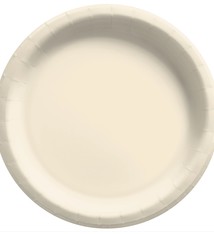 8 1/2" Round Paper Plates, Mid Ct. - Vanilla Creme