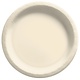 8 1/2" Round Paper Plates, Mid Ct. - Vanilla Creme