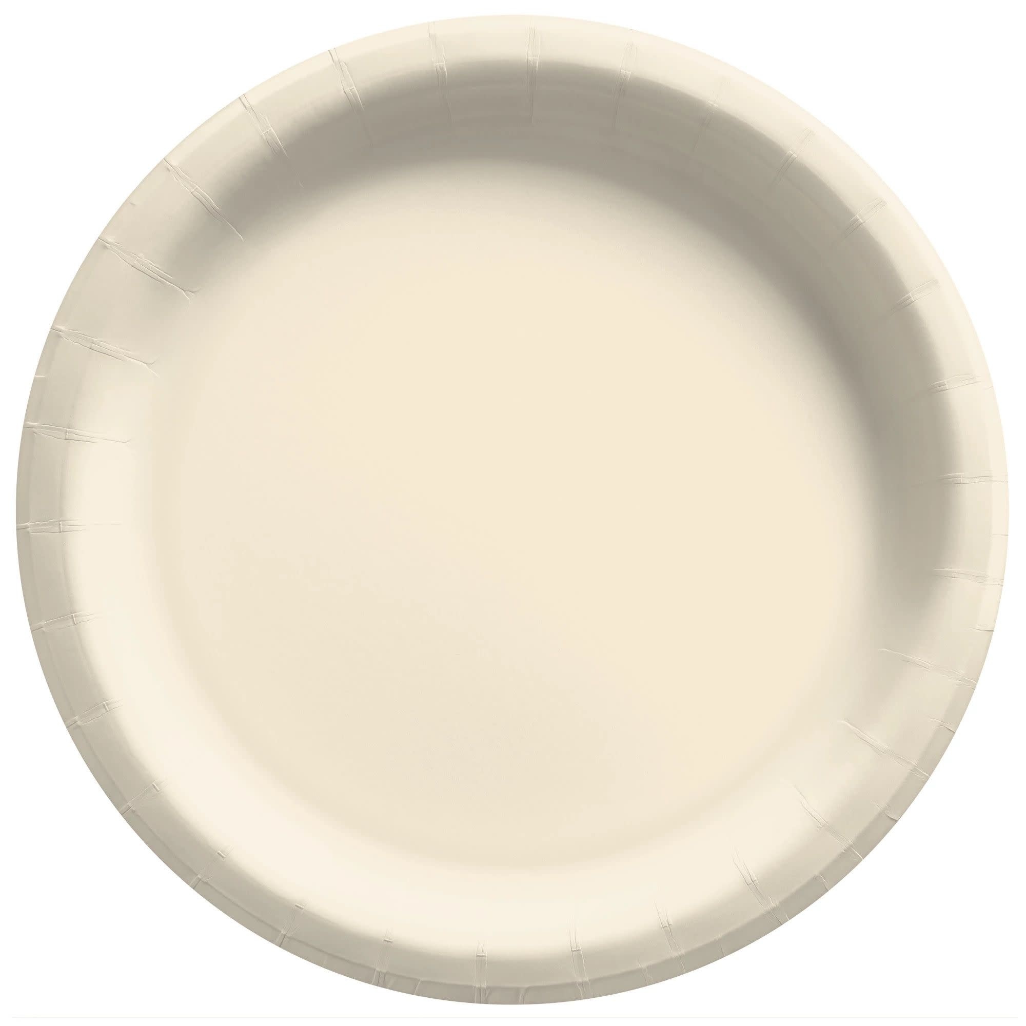 10" Round Paper Plates, Mid Ct. - Vanilla Creme