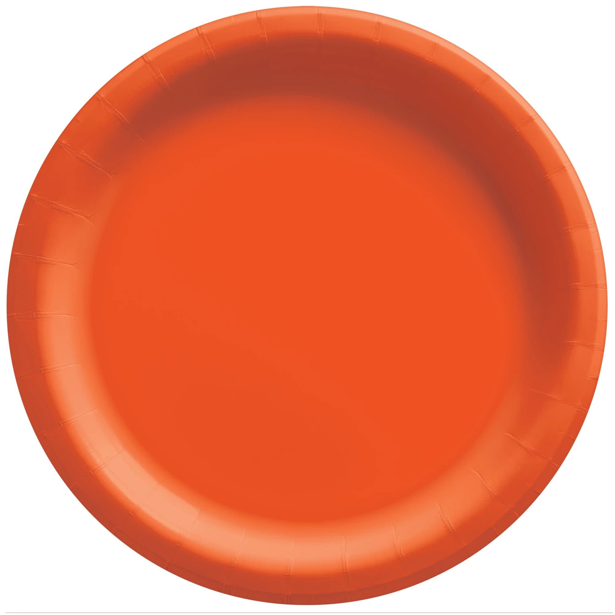 10" Round Paper Plates, Mid Ct. - Orange Peel