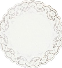 White Round Doilies, 16 1/2"