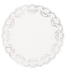 White Round Doilies, 8"