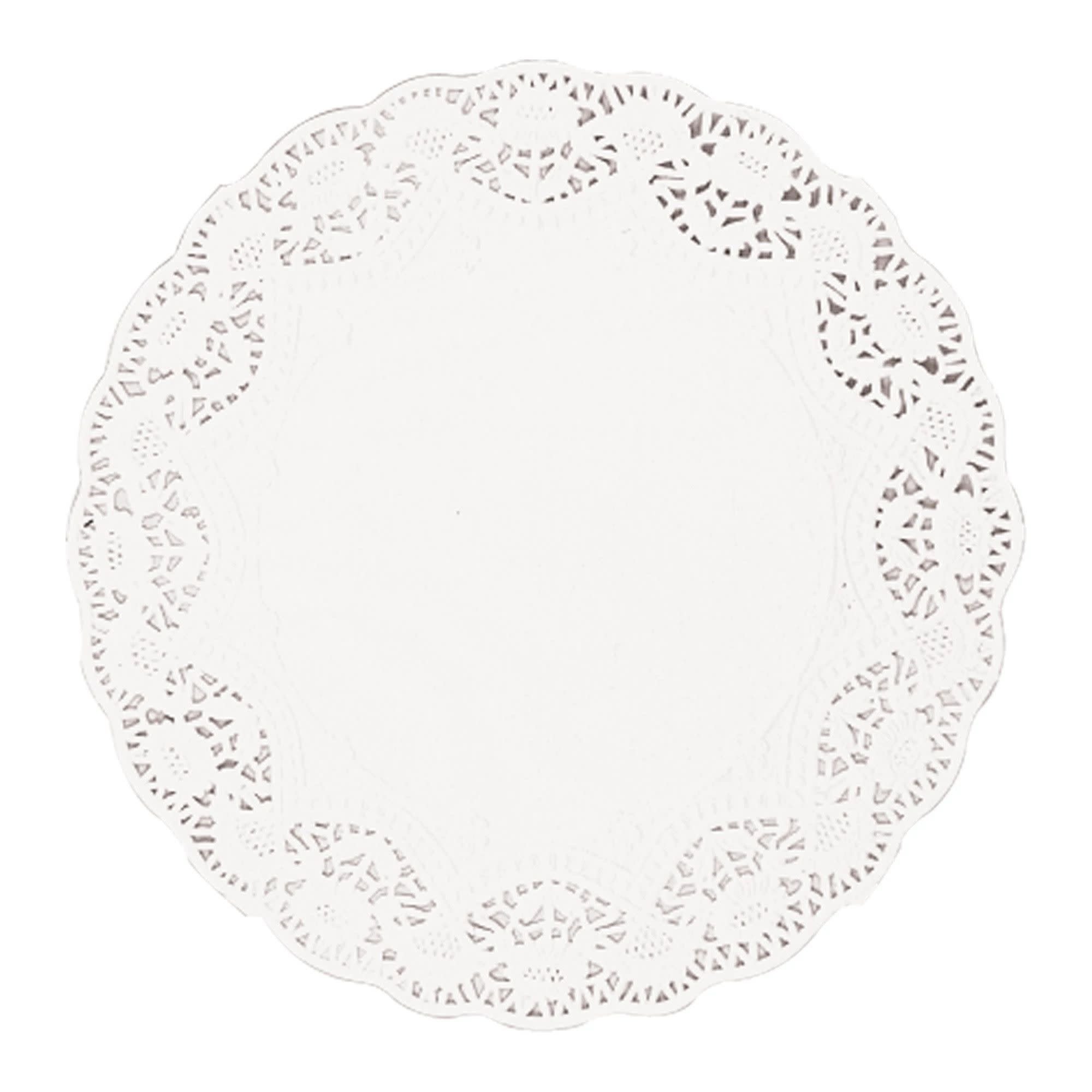 White Round Doilies, 8"