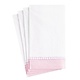 Linen Border Paper Guest Towel Napkins in Petal Pink - 15 Per Package