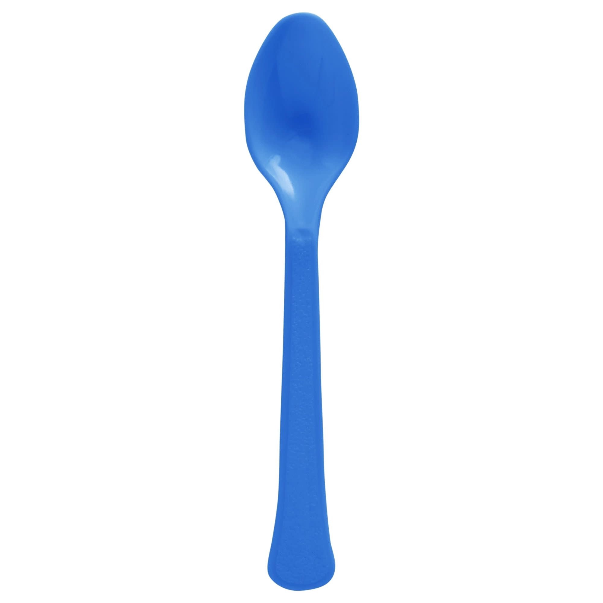 Boxed, Heavy Weight Spoons, Mid Ct. - Bright Royal Blue (20 Count)