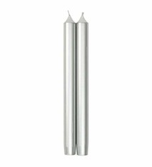 Straight Taper 10" Candles in Silver - 2 Candles Per Package