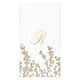 Berry Branches Single Initial Paper Guest Towel Napkins - 15 Per Package Letter R