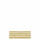 Border Stripe Paper Linen Guest Towel Napkins in Gold & White - 12 Per Package