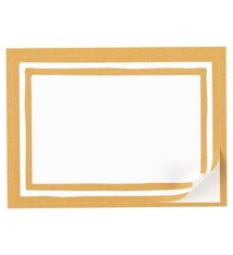 Border Stripe Self-Adhesive Labels in Gold - 12 Per Package