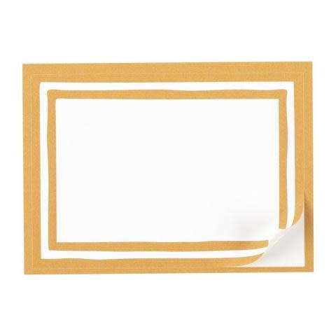 Border Stripe Self-Adhesive Labels in Gold - 12 Per Package
