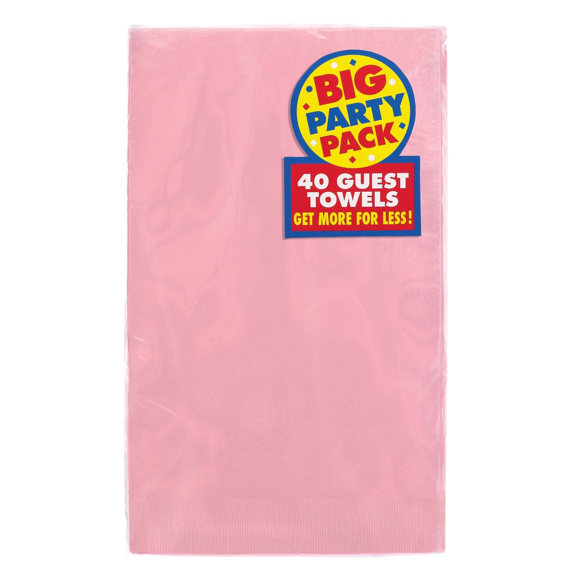 New Pink Big Party Pack 2-Ply Guest Towels