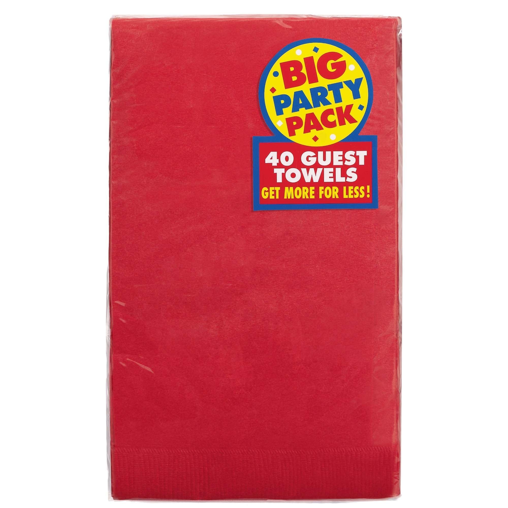 Apple Red Big Party Pack 2-Ply Guest Towels