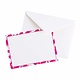 Modern Moiré Blank Correspondence Cards in Fuchsia