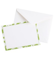 Modern Moiré Blank Correspondence Cards in Green