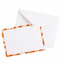 Modern Moiré Blank Correspondence Cards in Orange