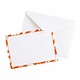 Modern Moiré Blank Correspondence Cards in Orange