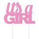 Glitter Cake Topper "It's a Girl"