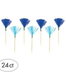 Baby Shower Blue Fringe Picks