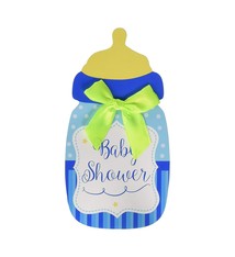 Blue Baby Bottle Baby Shower Invitations