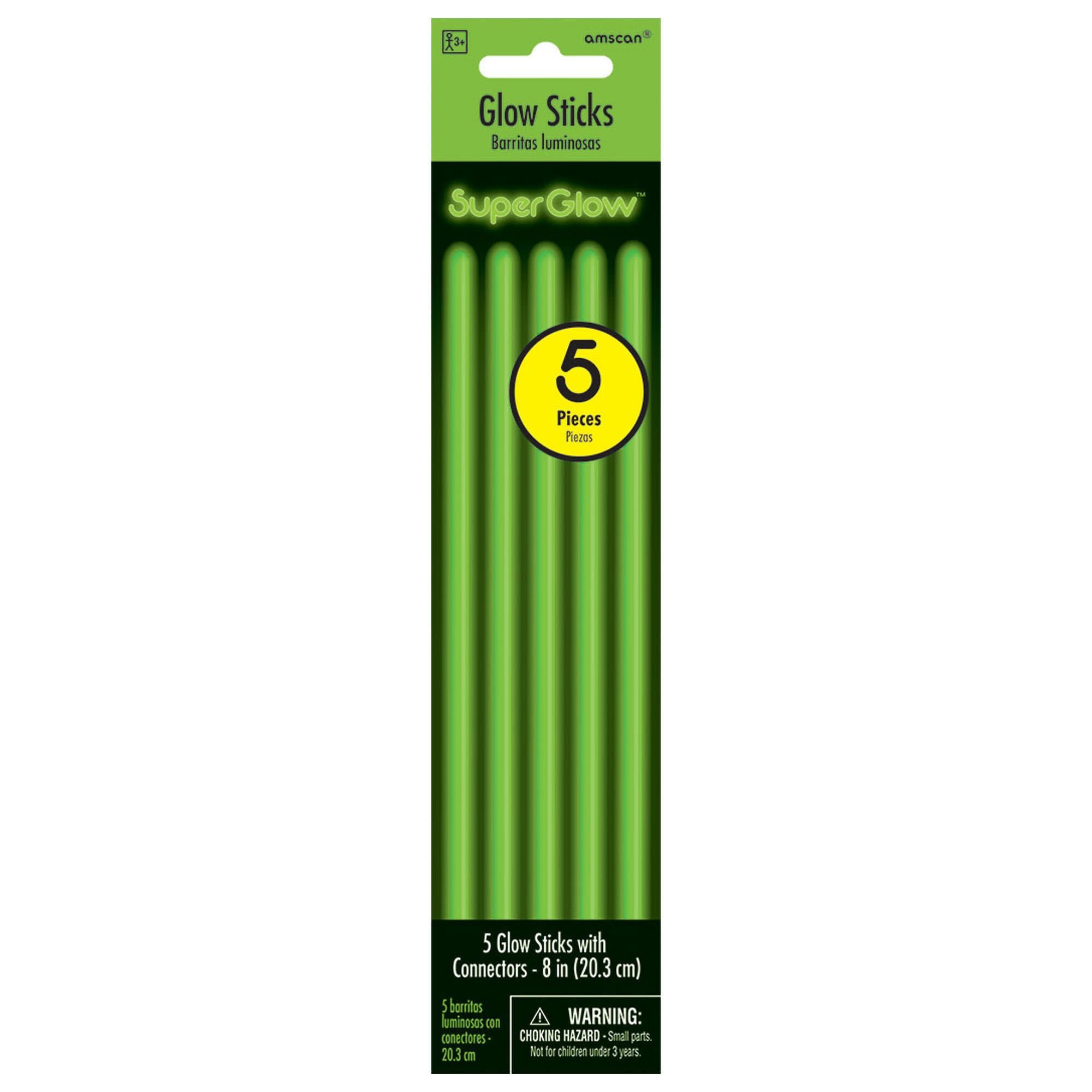 8" Green Glow Sticks