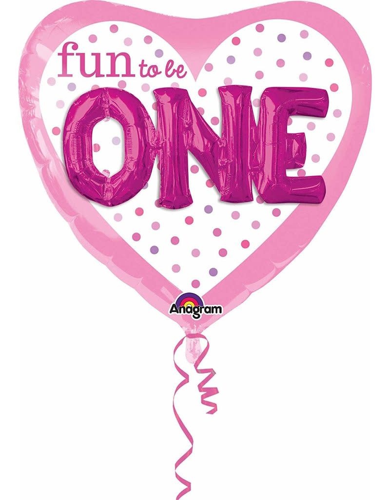 36" Fun To Be One Girl Multi - Balloon