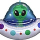 28" Alien Space Ship Iridescent