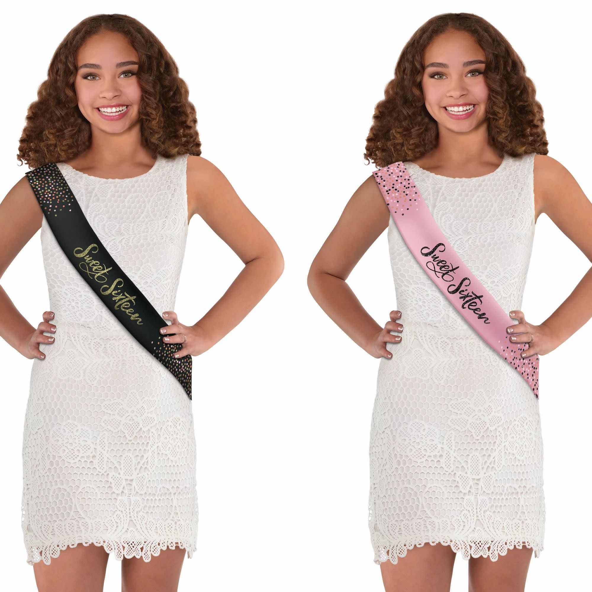 SASH REV FABRIC SWEET SIXTEEN