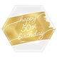 Golden Age Birthday 50th 7" Hexagon Metallic Plates