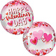 16" Happy Valentines Day Pink/Red Hearts Orbz