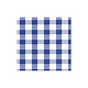 Gingham Paper Cocktail Napkins in Blue - 20 Per Package