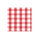 Gingham Paper Cocktail Napkins in Red - 20 Per Package