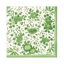 Delft Paper Luncheon Napkins in Green - 20 Per Package