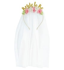 Bride To Be Metal Headband With Veil