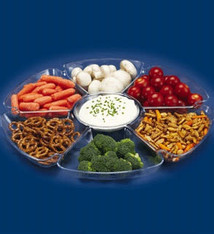 Round 7-Section Chip & Dip - Clear