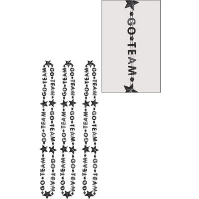 Black Go Team Bead Necklaces 3ct