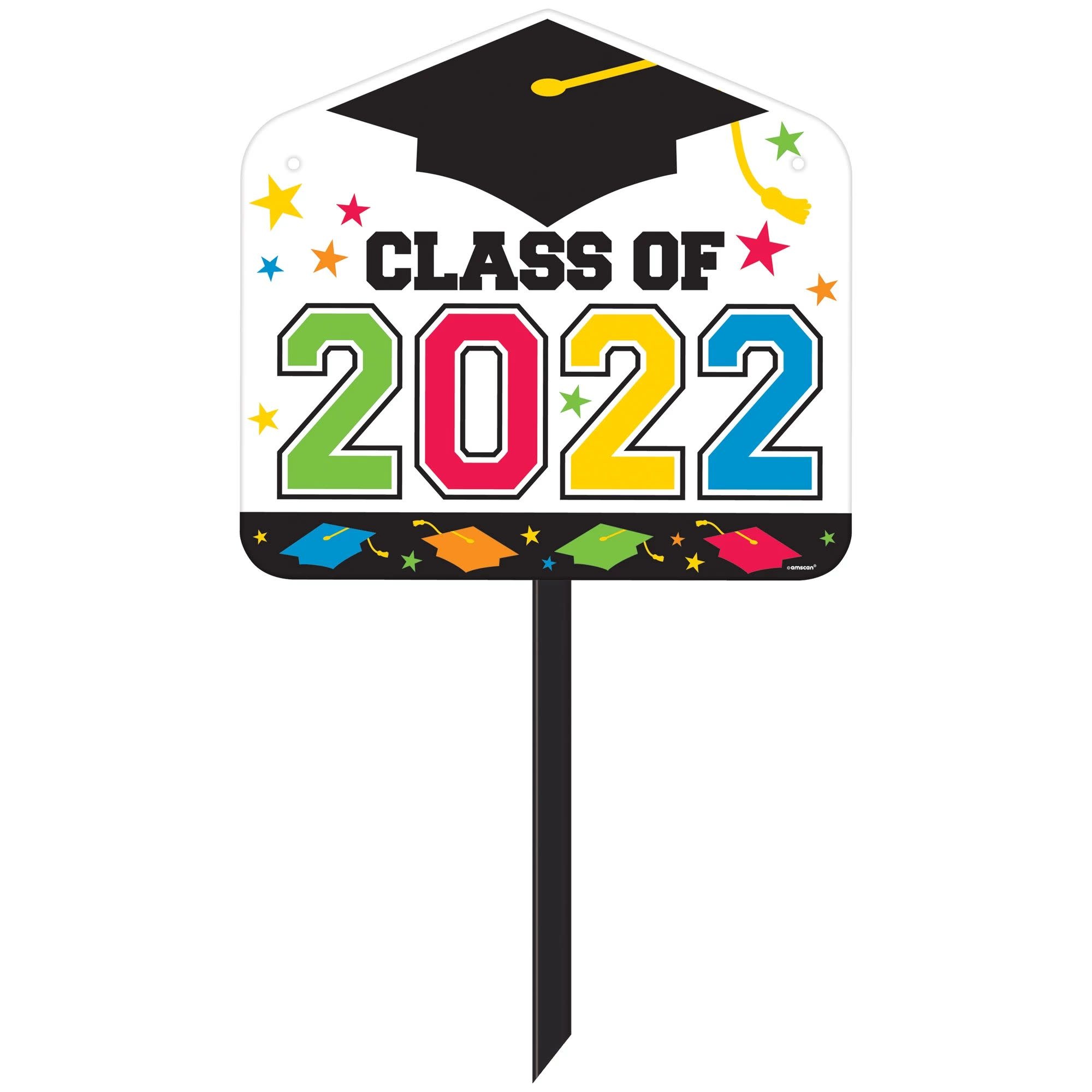 2022 Grad Yard Sign - Multicolor
