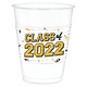 Class of 2022 Printed Plastic Cups - Black, Silver, Gold