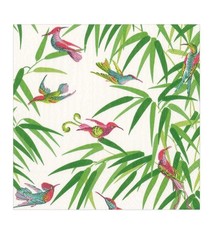 Birds in Paradise Paper Luncheon Napkins in White - 20 Per Package